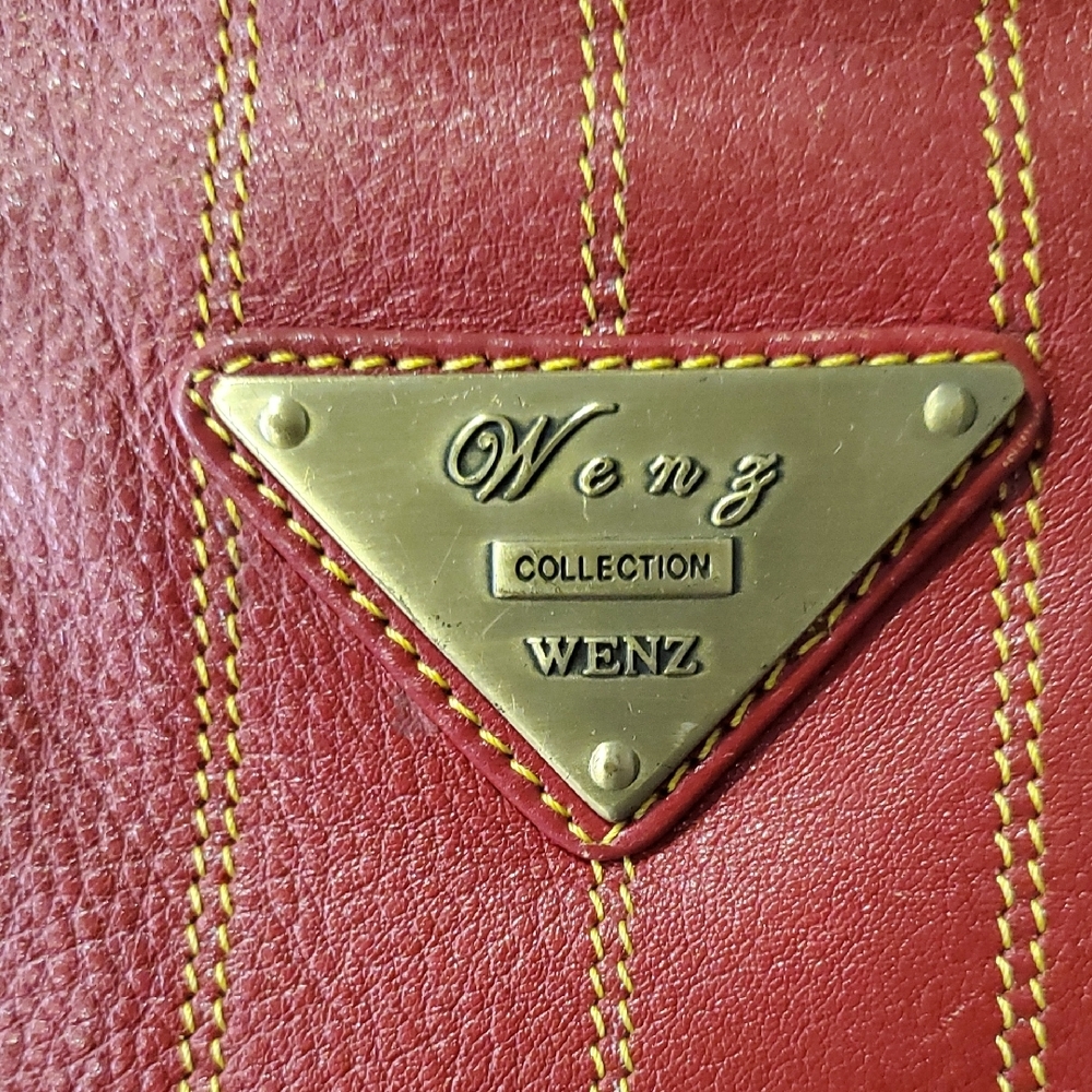 Wenz Luxurious Red Leather Shoulder Bag - Picture 2 of 14
